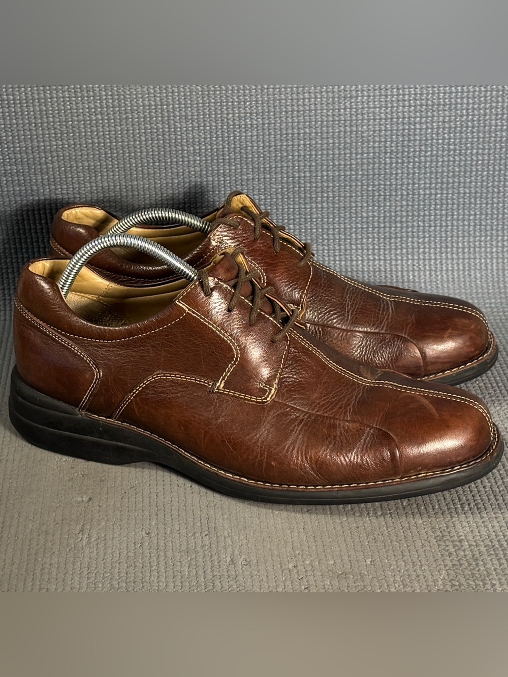 JOHNSTON & MURPHY Men’s Sheep Skin Leather Dress Shoes Brown Size Medium 11
